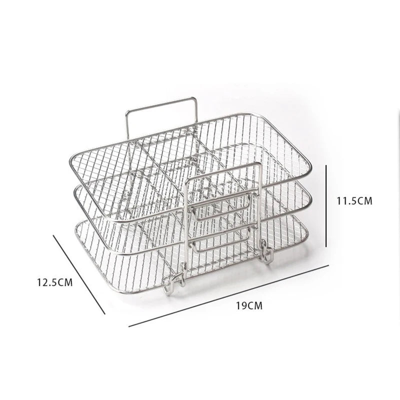 8 inch Air Fryer Racks, Air Fryer Accessories, Baking Rack,Round Stackable Grill, Fit All Airfryer 4.2Qt - 5.8Qt