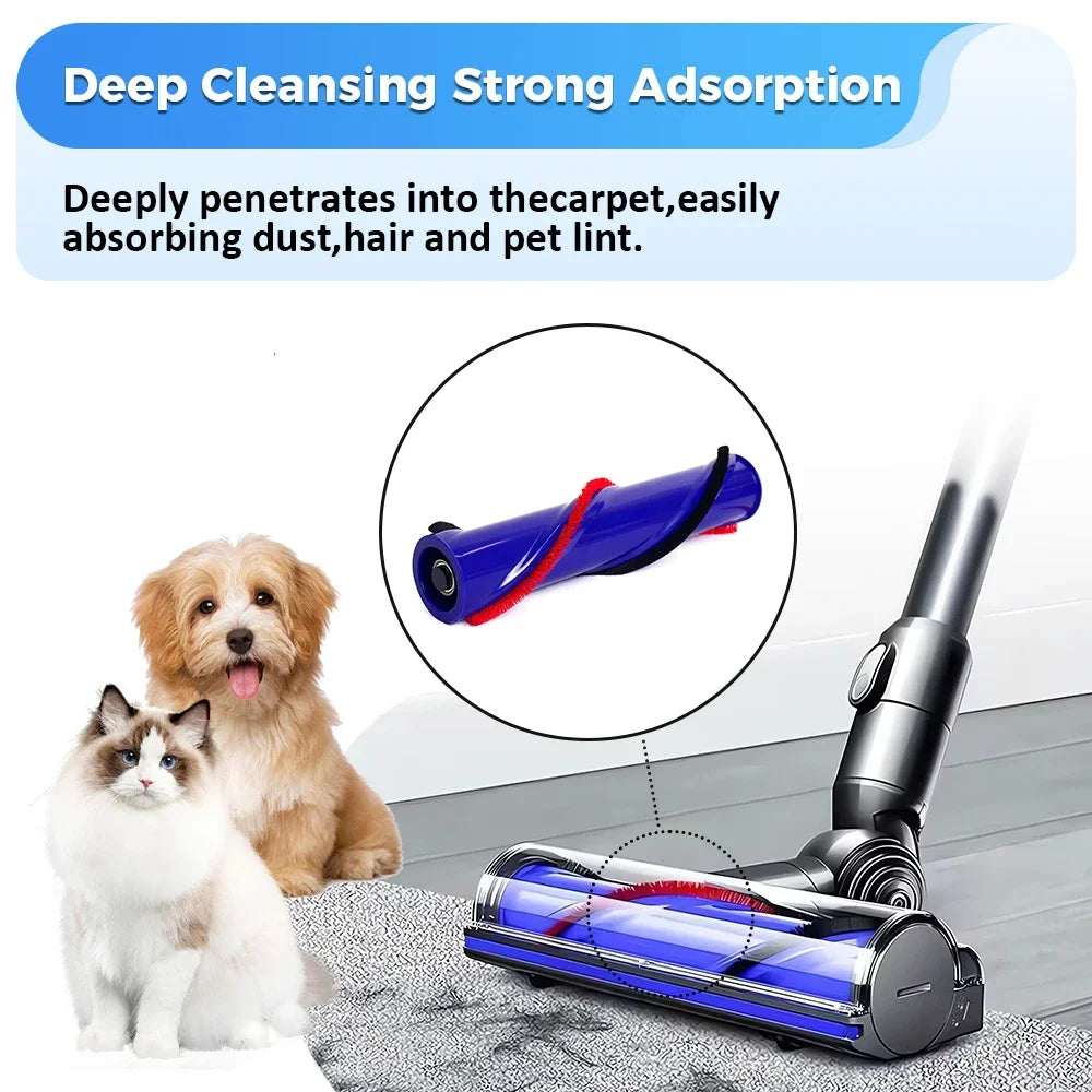 Direct Drive Roller Brush Parts for Dyson V6 V8 V10 V11 Cordless Vacuum Cleaner Main Roller Bar Brush Accessories Replacement