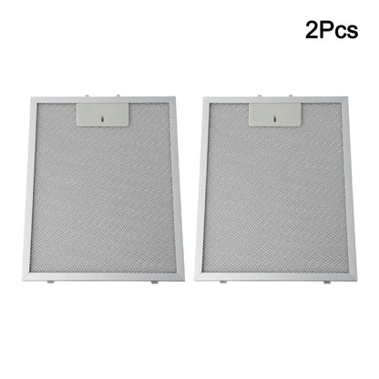 Set of 2 Metal Cooker Hood Filters with Enhanced Grease Filtration Fits Most Range Hoods Dimensions 300 x 240 x 9mm