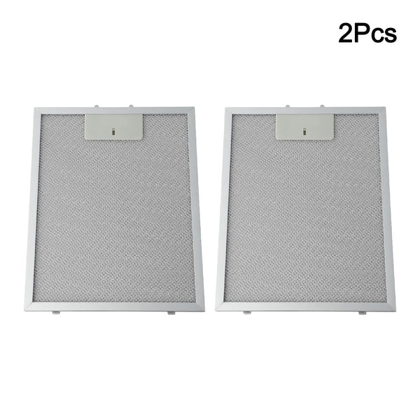 Set of 2 Metal Cooker Hood Filters with Enhanced Grease Filtration Fits Most Range Hoods Dimensions 300 x 240 x 9mm