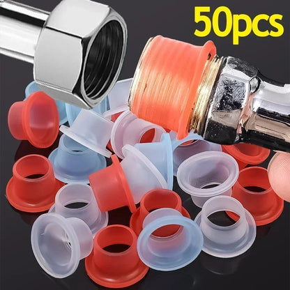 50/10PCS Faucet Sealing Gasket Washer Silicone Raw Belt Triangle Valve Rubber Pipe Hose Prevent Dripping Leakage Plug