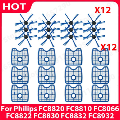 HEPA Filter Screen Side Brush Compatible with Philips FC8820 FC8810 FC8066 FC8822 FC8830 FC8832 FC8932 Robot Vacuum Cleaner Accessories