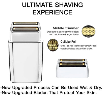 Replacement Foil Head Compatible with BaByliss FXFS2 Double Foil Shaver,Black,Sliver,Gold Professional Razor Shaver Head