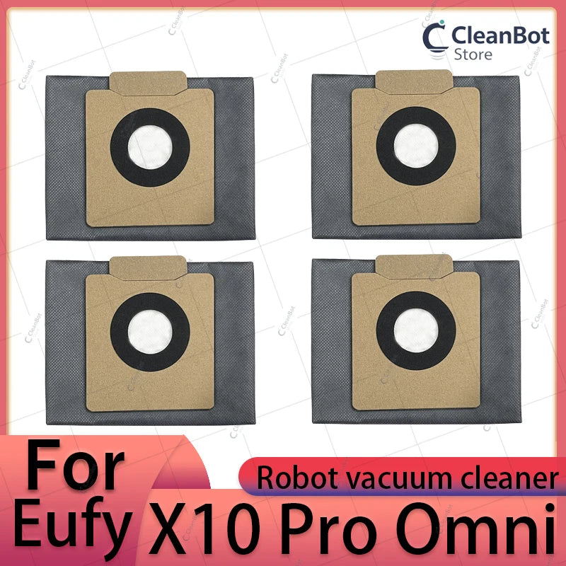 Accessories Compatible with Eufy X10 Pro Omni Robot Vacuum Dust Bag Hepa Filter Roller Side Brush Mop Cloth