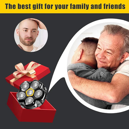 6 Blade Magnetic Replacement Shaving Heads Compatible with 6D Blade Head Compatible with Head Shavers for Bald Men