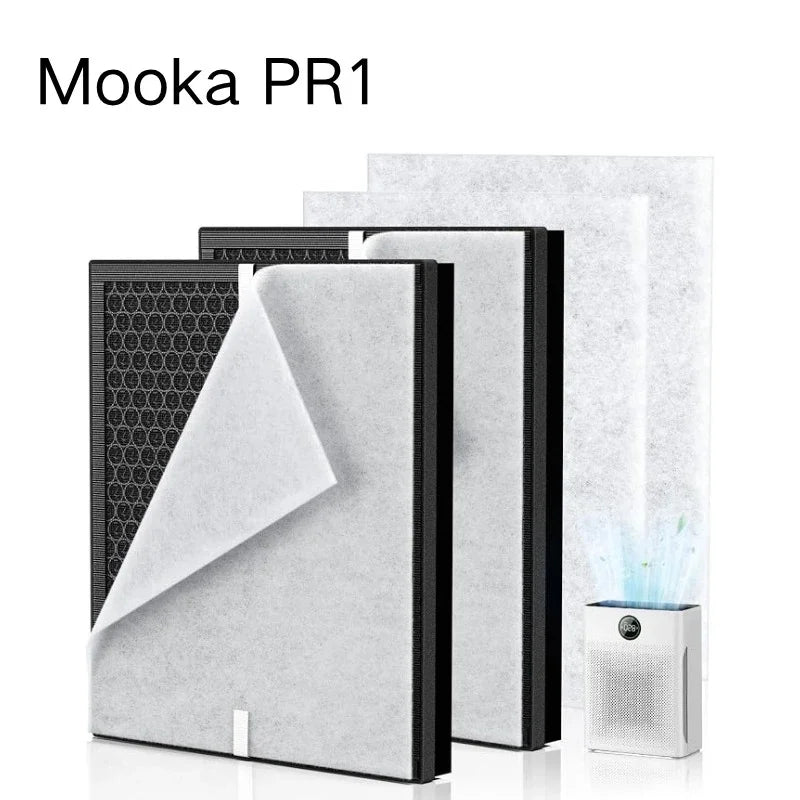 Replacement Filter For MOOKA PR1 Air Purifier - True HEPA Captures 99.97% Dust Pollen Smoke Pet Dander