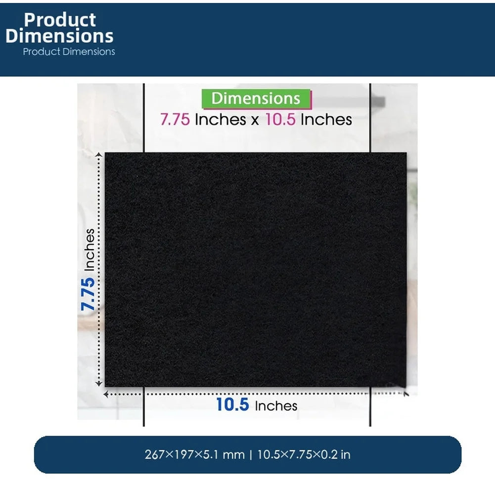 6PCS BP58 Charcoal Filter For Nutone 43000 Range Hood SR610051 Replacement Activated Carbon Fiber Ductless Ventilation