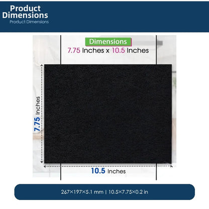 6PCS BP58 Charcoal Filter For Nutone 43000 Range Hood SR610051 Replacement Activated Carbon Fiber Ductless Ventilation