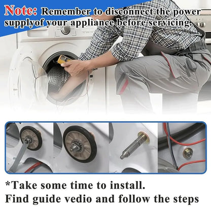 B47B-Dryer Left And Right Side Shafts W10359269 Dryer Drum Roller Shaft Compatible with Whirlpool
