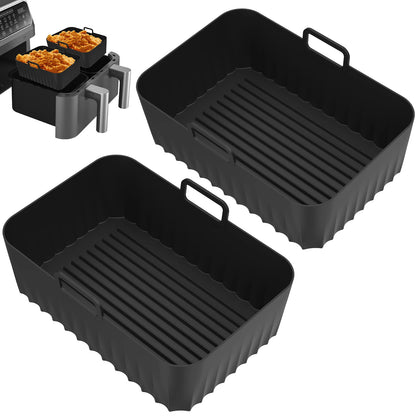 Reusable Silicone Air Fryer Basket Liner Non-Stick Heatproof Air Frying Pan Oven Baking Tray Kitchen Air Fryer Silicone Liner