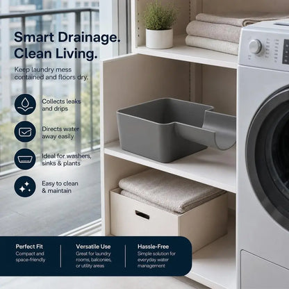 Washing Machine Drain Funnel, Filter & Drain Pan with Floor Overflow Protection Against Water Spillage