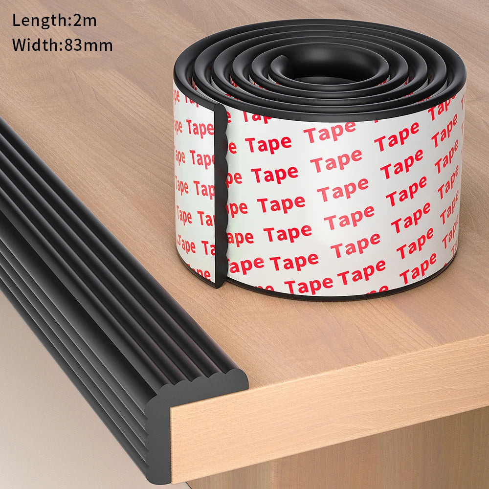 High Resilience Window Seal Tape 2m x 8cm Self-Adhesive Draft Stopper for Winter Doors Insulation Gap Seal Weatherproof