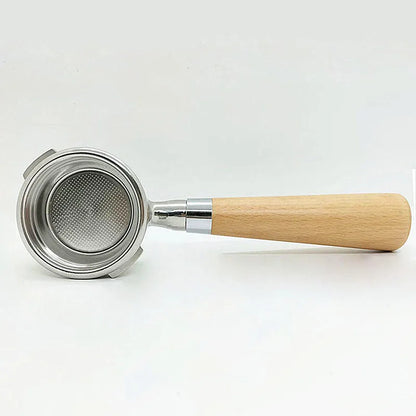 GAGGIA Bottomless Portafilter Filter 58mm Solid Wood Handle Stainless Steel With 9g 18g 22g Basket for Gaggia Coffee Machine