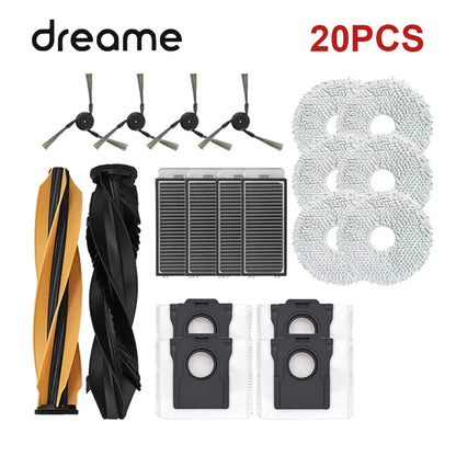 Dreame X50 Ultra / L50 Pro Ultra / S40 Enhanced Edition Vacuum Parts Main Roller Side Brush Hepa Filter Mop Cloth Dust Bag