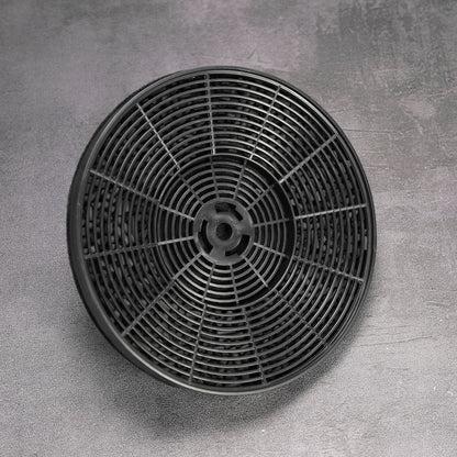 2pcs Round Range Hood Activated Carbon Filter 175x15mm Black Mesh Kitchen Stove Hood Charcoal Filter Odor Absorption