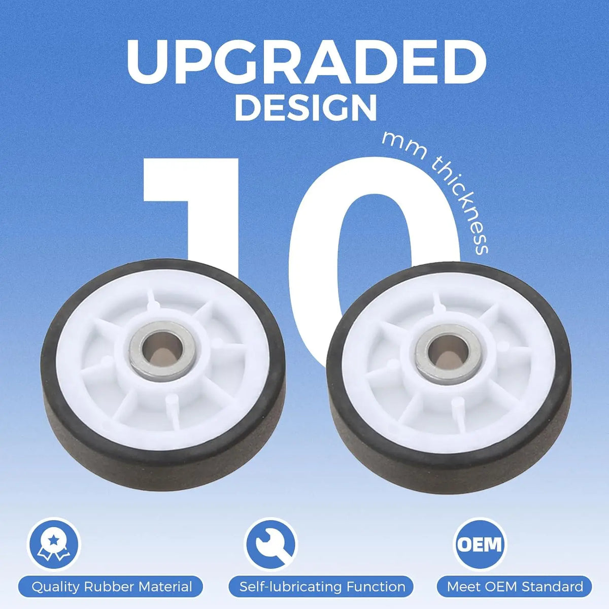12001541 Dryer Drum Roller Kit 306508 Drum Bearing Kit WP6-3700340 Dryer Idler Pulley & WP33002535 Drum Belt