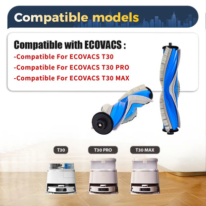 Main Roller Brush Part For ECOVACS DEEBOT T30 T30 Pro T30S T30 Omni T30 Pro Omni T30S Combo N20 plus Yeedi M12 Pro+ Robot Vacuum