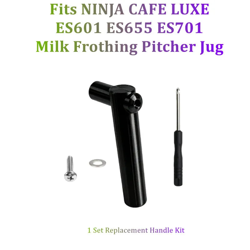 Fits NINJA CAFE LUXE ES601 ES655 ES701 Coffee Machine,1 Set Replacement Handle Kit for Latte Art Milk Frothing Pitcher Jug Cup