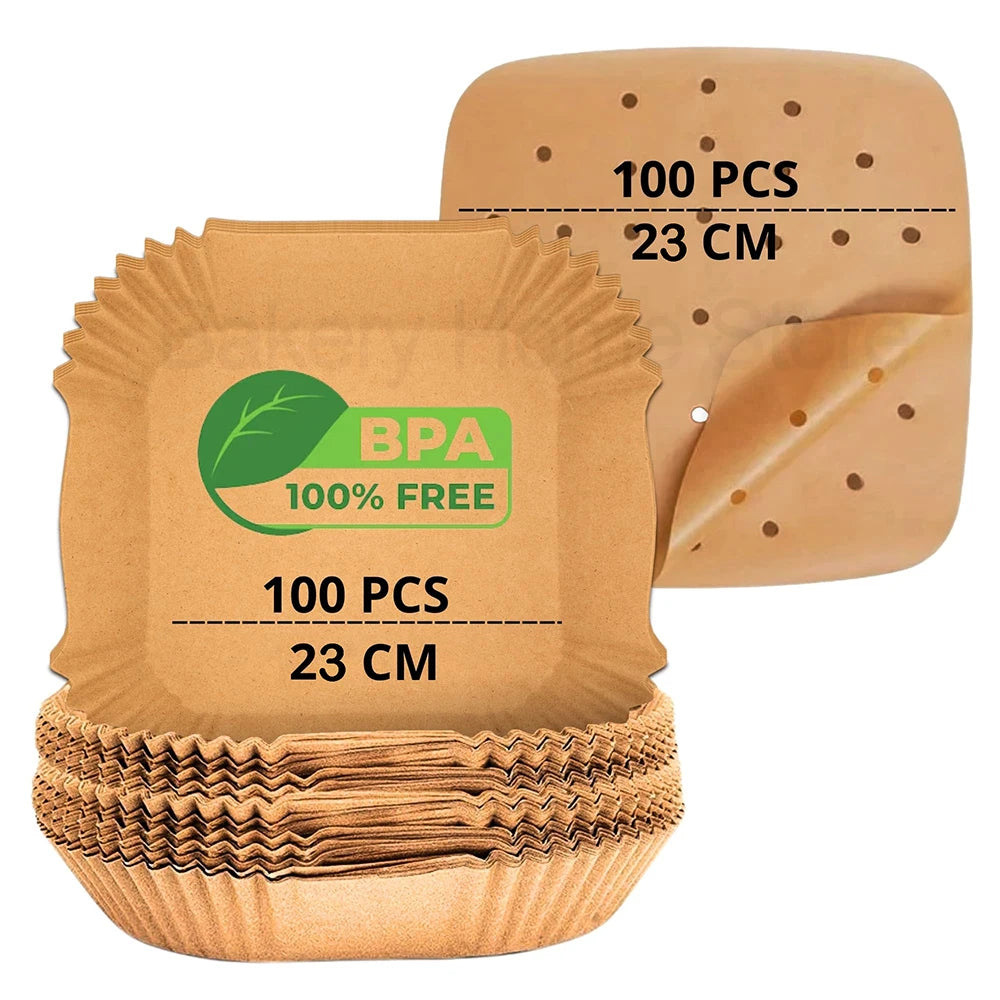 Disposable Air Fryer Baking Parchment Liners Perforated Parchment Paper for Cosori Ninja Air Fryer Accessories Steamer Oven