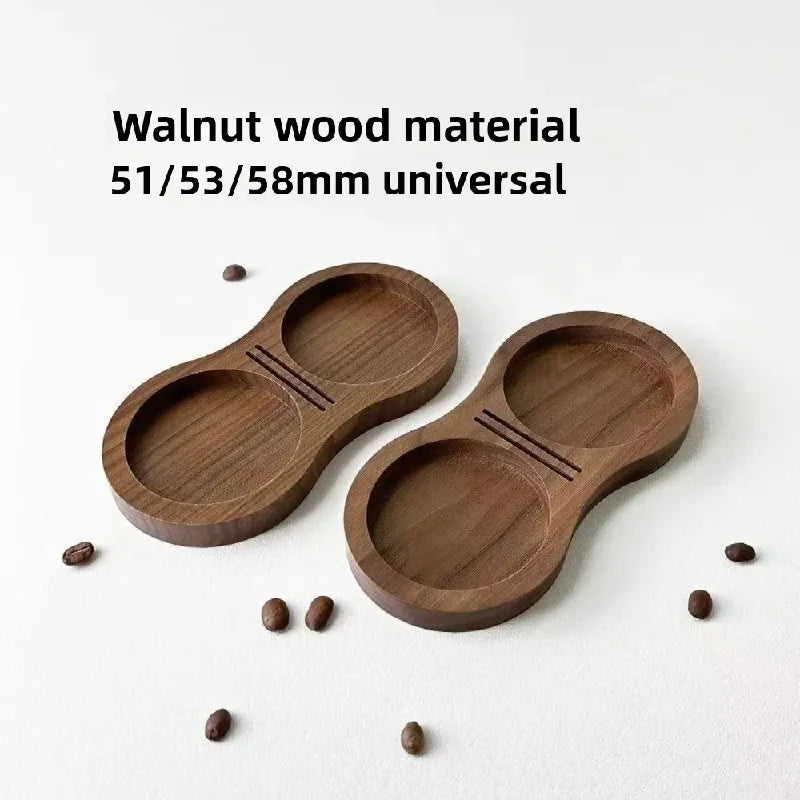 Walnut Wood Coffee Tamper Station Professional Non-Slip Bottom Coffee Tamper Storage Base Multi-functional Stable