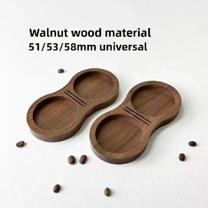 Walnut Wood Coffee Tamper Station Professional Non-Slip Bottom Coffee Tamper Storage Base Multi-functional Stable