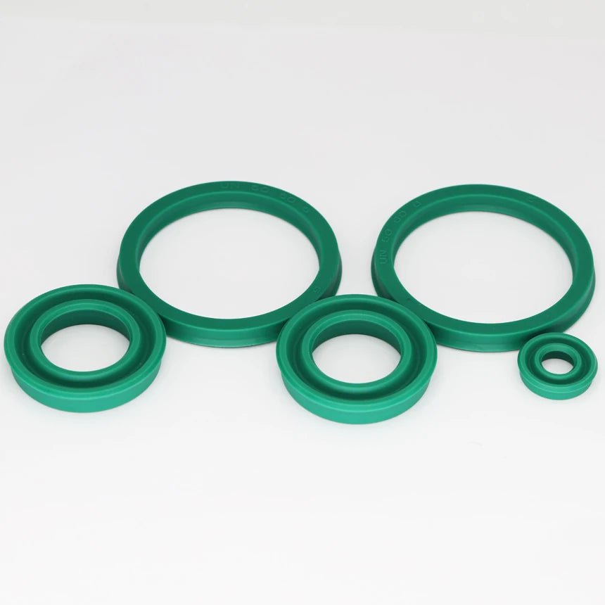 UN 50/52/53/55/56/58/60mm ID Green Polyurethane PU Shaft Piston Rod U Y Single Lip Sealing Ring Gasket Hydraulic Cup Oil Seal