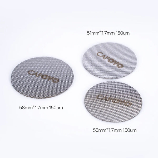 CAFOVO CF 51/53/58.5mm Puck Screen 1.7mm Metal Reusable Coffee Filter for Espresso Portafilter Basket Coffee Accessories