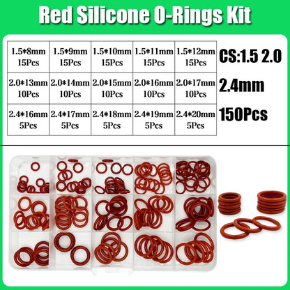 Silicone Red O Ring VMQ ORing Sealing Washer High Temperature Car Automotive Conditioner Plumbing Gaske