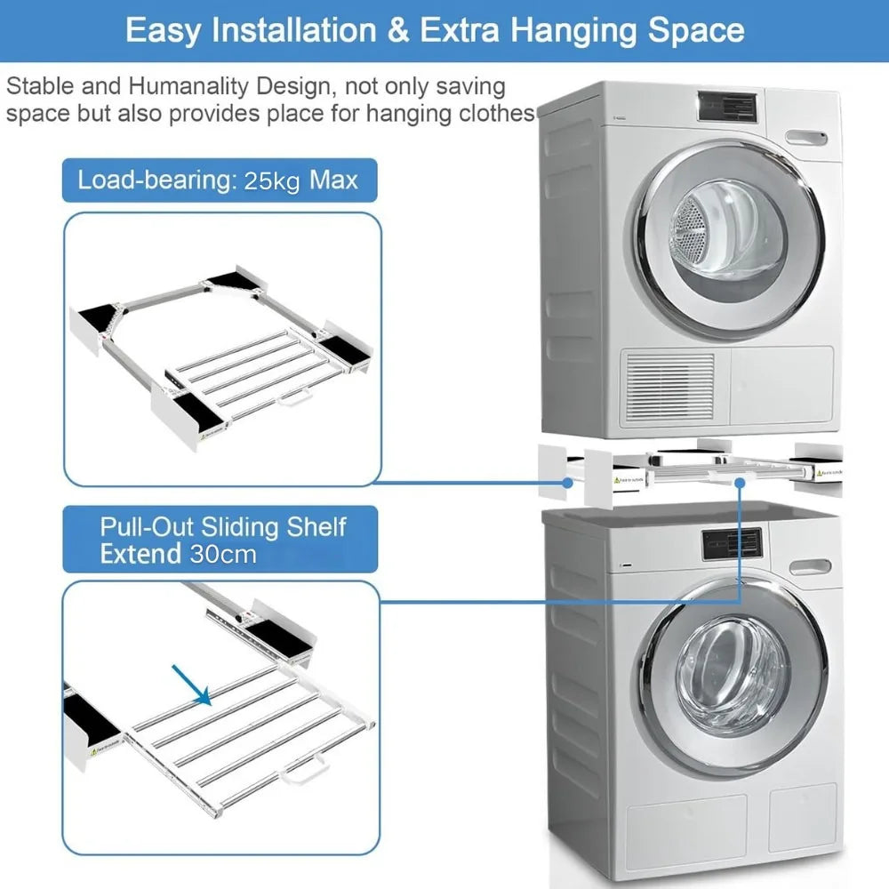 Washer & Dryer Stacking Kit with Pull-Out Drying Rack