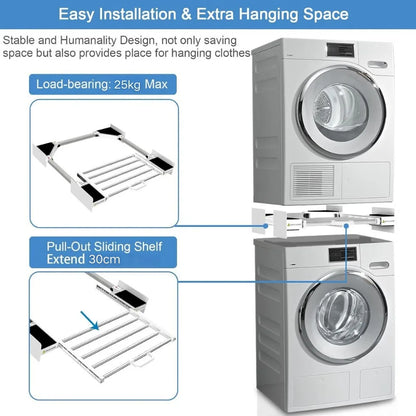 Washer & Dryer Stacking Kit with Pull-Out Drying Rack