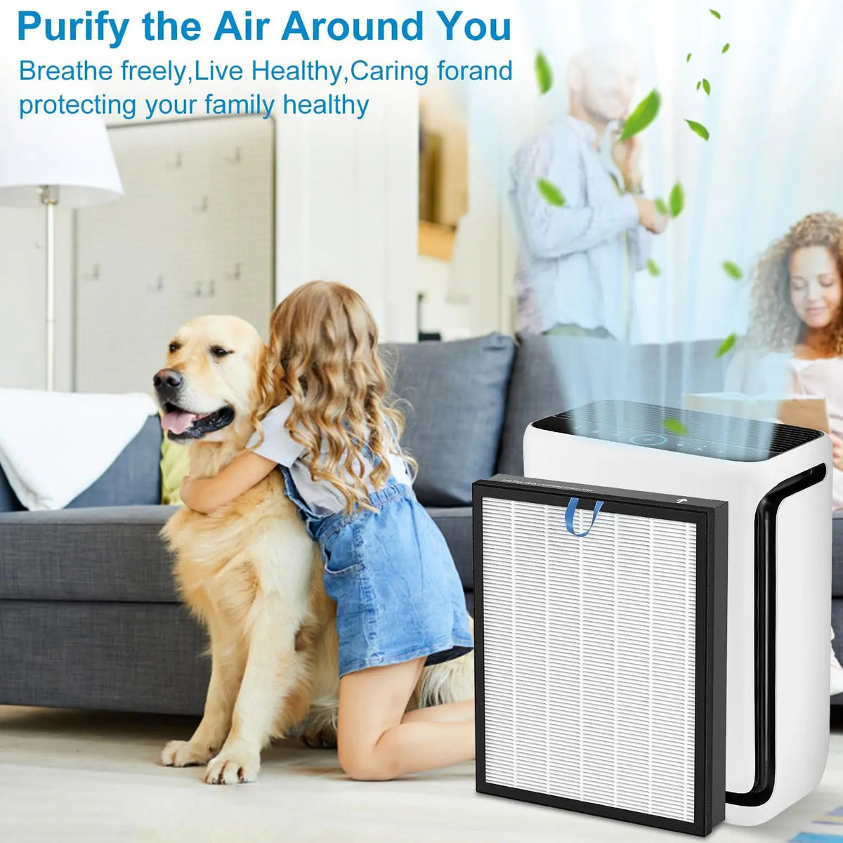 Filter Vital 200S Air Purifier Replacement, For LEVOIT Air Purifier Vital 200S, Vital 200S-RF-PA, 3-In-1 Filter White