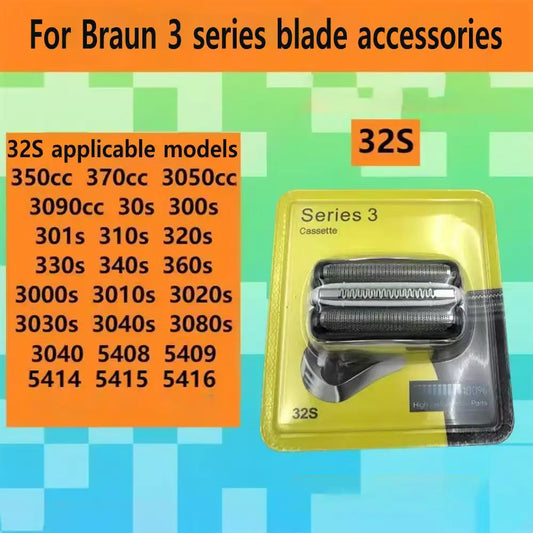 32S Replacement Shaver Head Compatible with Braun Series 3