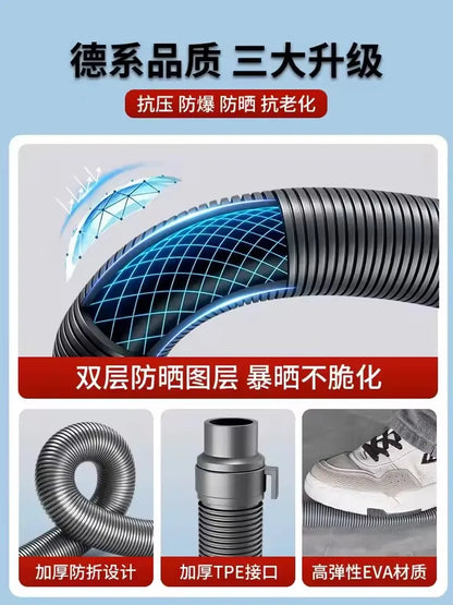 1pc 60/80/100/150/200/300/500cm Washing Machine Extension Drain Hose Trimmable Drainage Pipe Plastic Stretchable Flexible Hose