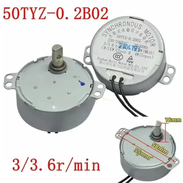 Synchronous Motor For Air Blower TY-50A TYJ50-8 TYJ50-20-8A3 50TYZ TYJ50-8A7 Electric Oven Microwave Oven Tray Motor parts
