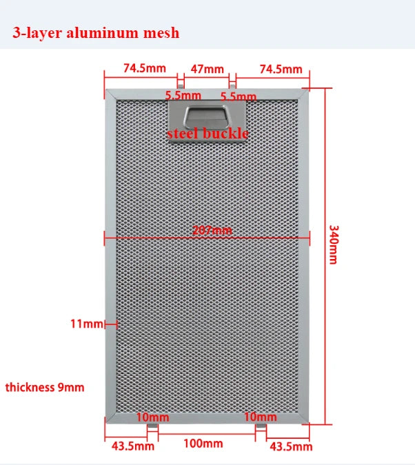 2PC range hood oil screen filter replacement exhaust filter, exhaust accessories