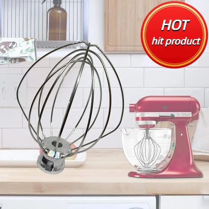 K45WW Stainless Steel Wire Whip Mixer Accessory Replacement for KitchenAid 4.5-5QT Bowl Rack Mixer