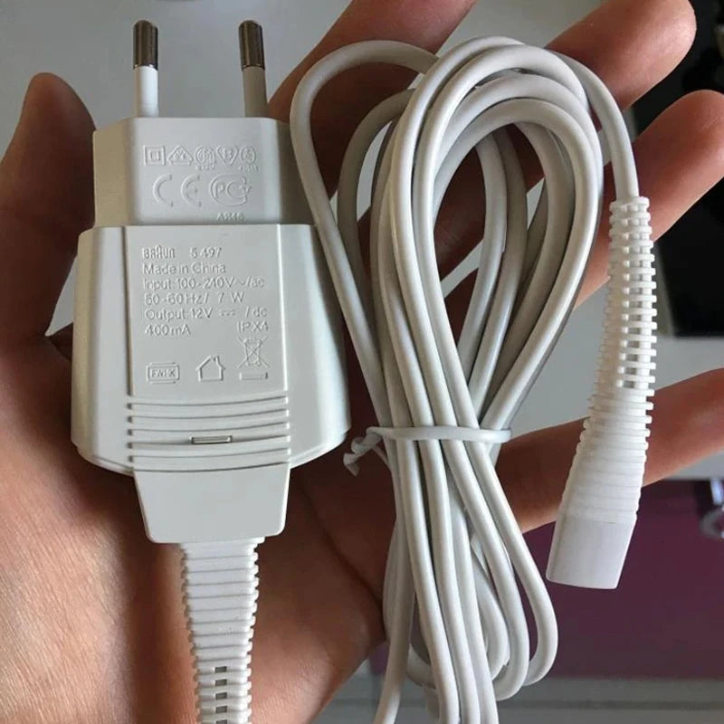 Replacement Shaver Charger — 100-240V Compatible with Braun 5497 / 2000 / 5000