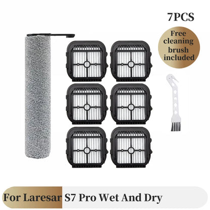For Laresar S7 Pro Wet And Dry Vacuum Cleaner Replacement Main Roller Brush And Filter Set Household Merchandises Cleaning Parts