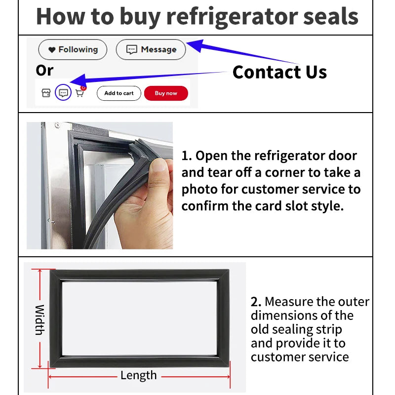 Refrigerator Door Seal — 5m Magnetic — Custom Size