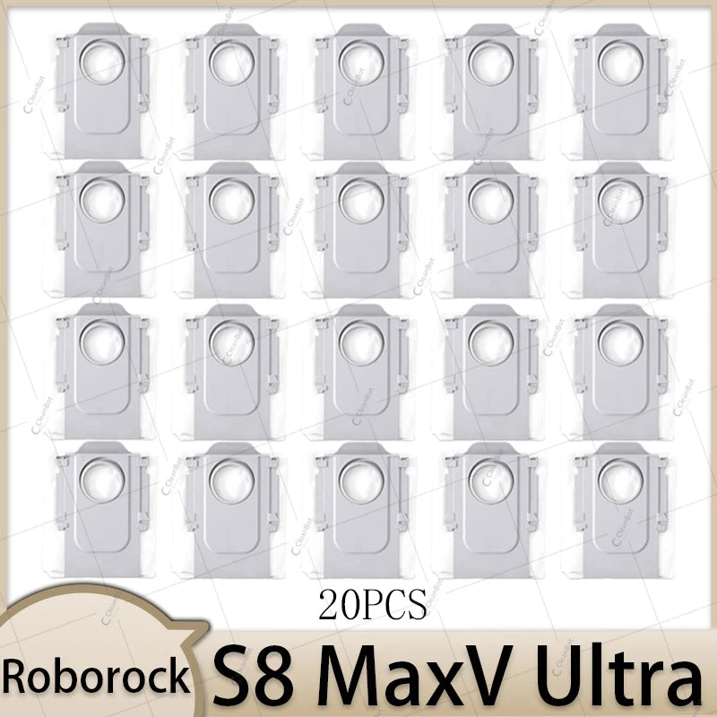 Compatible with Roborock S8 MaxV Ultra Robot Vacuum Parts Main Roller Side Brush Hepa Filter Mop Pad Cloth Dust Bag Accessories