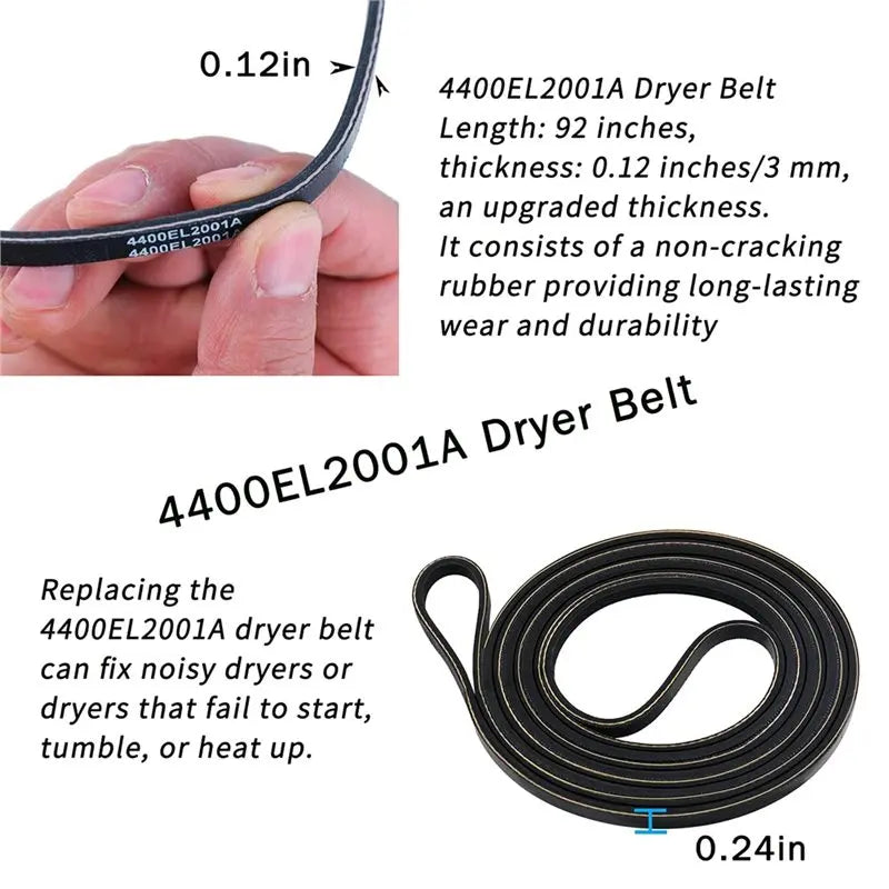 ESSENTIALS Dryer Roller Kit Compatible with Kenmore Dryers- Includes Drum Roller Assembly, Belt& Idler Pulley Repair Replacement Parts