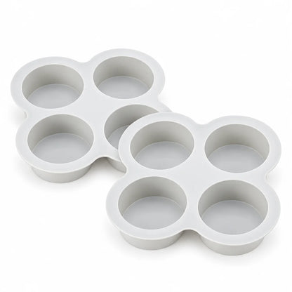 Air Fryer Egg Mold Round Shape Eggs Mold 4 Cavity Non-Stick Silicone Air Fryer Egg Pan Egg Steamer Cooking Mold Fried Egg Tool