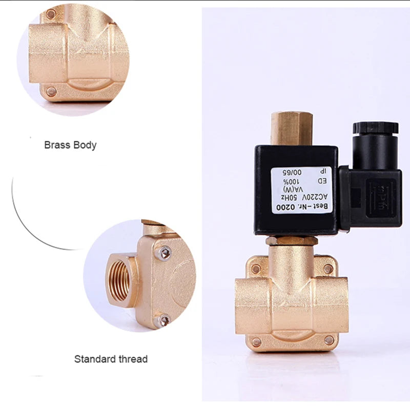 1/2" 3/4" 1" 1-1/2" 2" Normally Open High Pressure Solenoid Valve 110V 24V 12V 24v 0955 Brass Solenoid Valve