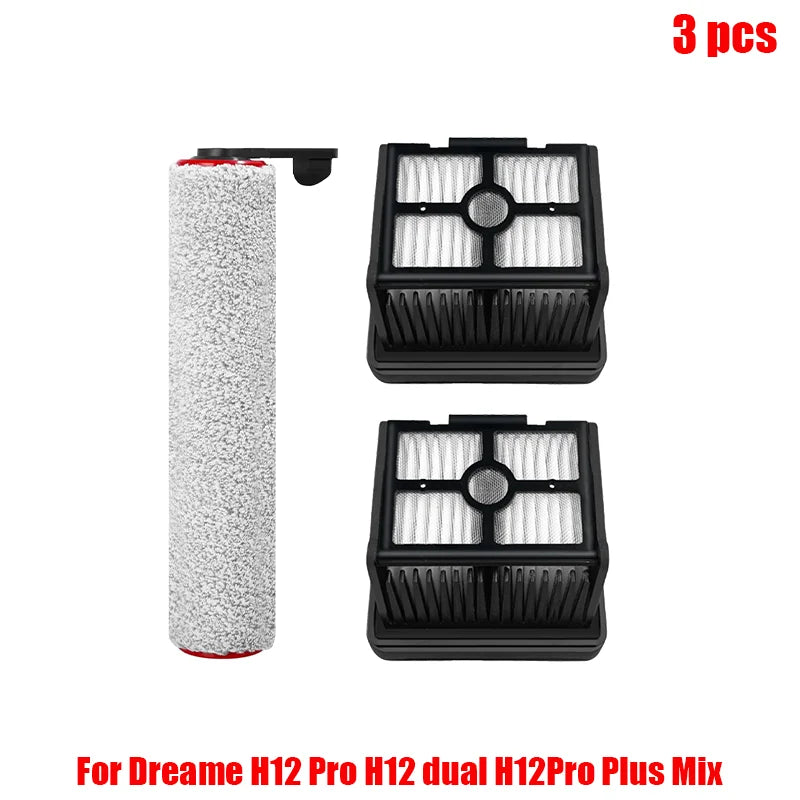 Dreame H12 Pro / H12Plus / H12 Dual Soft Brush Spare Parts Wet Dry Vacuum Cleaner Roller Hepa Filter Accessories