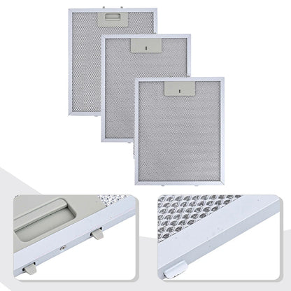 3pcs 300x250mm Range Hood Grease Filters Aluminium Replacement For Rangemaster Cooker Hood Extractor Fan