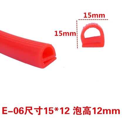 Silicone seal E Type Strip Red White E Shape Silicone Stirp Door Oven Freezer Door Oven Steaming