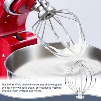 Replacement part K45WW Stainless Steel 6-Wire Whisk Attachment for KitchenAid 4.5-5-Quart Bowl Stand Mixer, Whisk