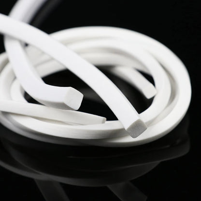 1–10M Silicone Sealing Strip White Square Trim Seal Gasket Silicon Rubber For Windows Doors Silicone Foaming Sponge Strips