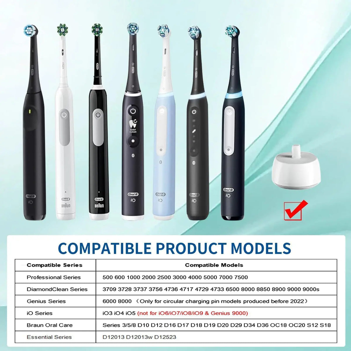 Replacement Toothbrush Charger Compatible with Braun / Oral-B 3757