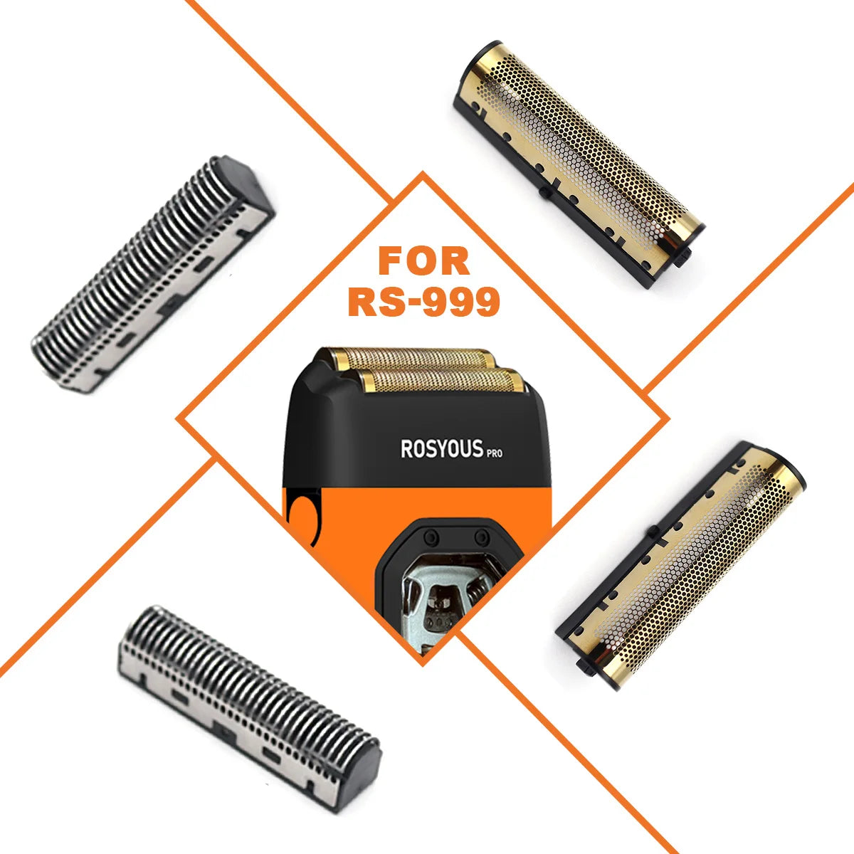 For ROSYOUS RS-999 Quality Replacement Double Foiled Blade Net Electric Shaver Repair Accessories Wholesales